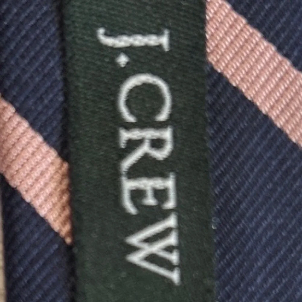Men's Assorted Lot of J. Crew Neckties 4 Handmade Cotton Linen 1 Silk‎